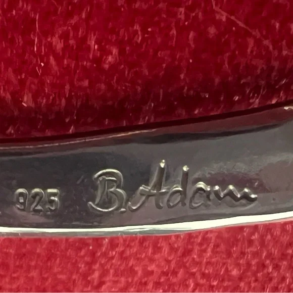 B Adam 925 Silver Hammered Women's NecklaceVintage 1980s